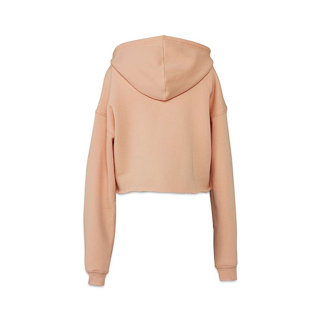 Open in modal - Bella + Canvas Cropped Fleece Hoodie - Peach, Size X-Large