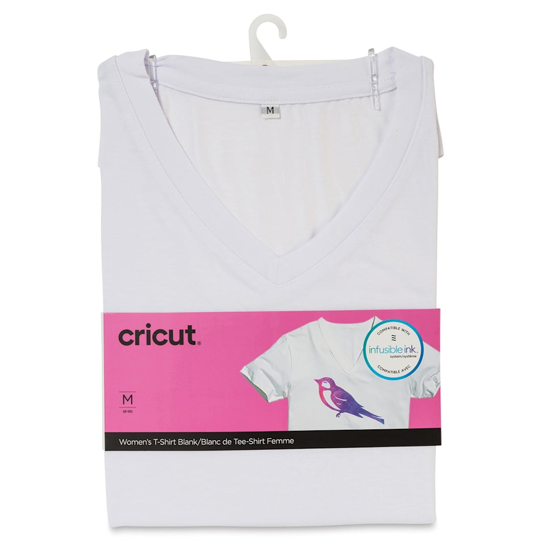Open in modal - Cricut Adult T-Shirt Blank - Medium, V-Neck, White