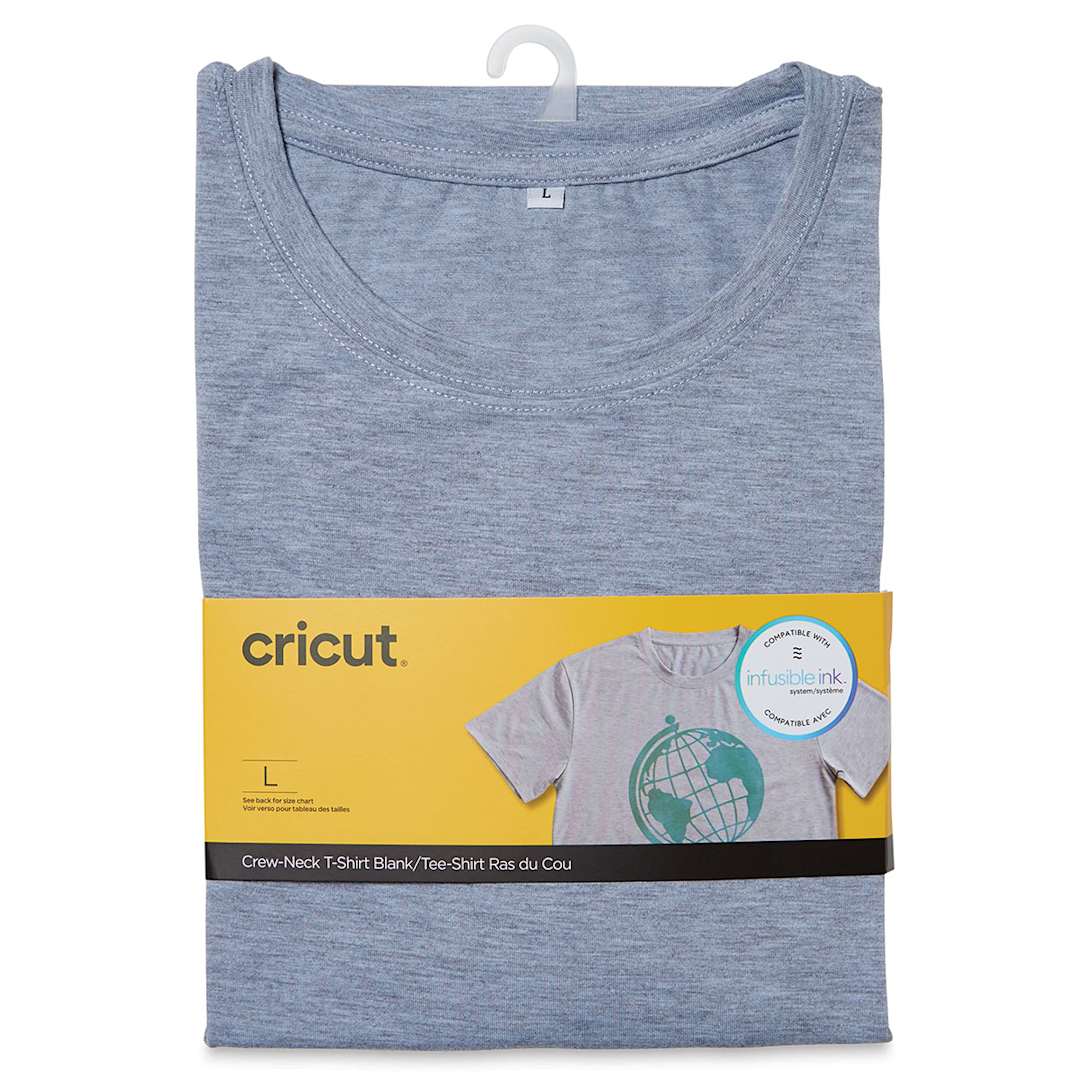 Open in modal - Cricut Adult T-Shirt Blank - Unisex Large, Crew-Neck, Gray