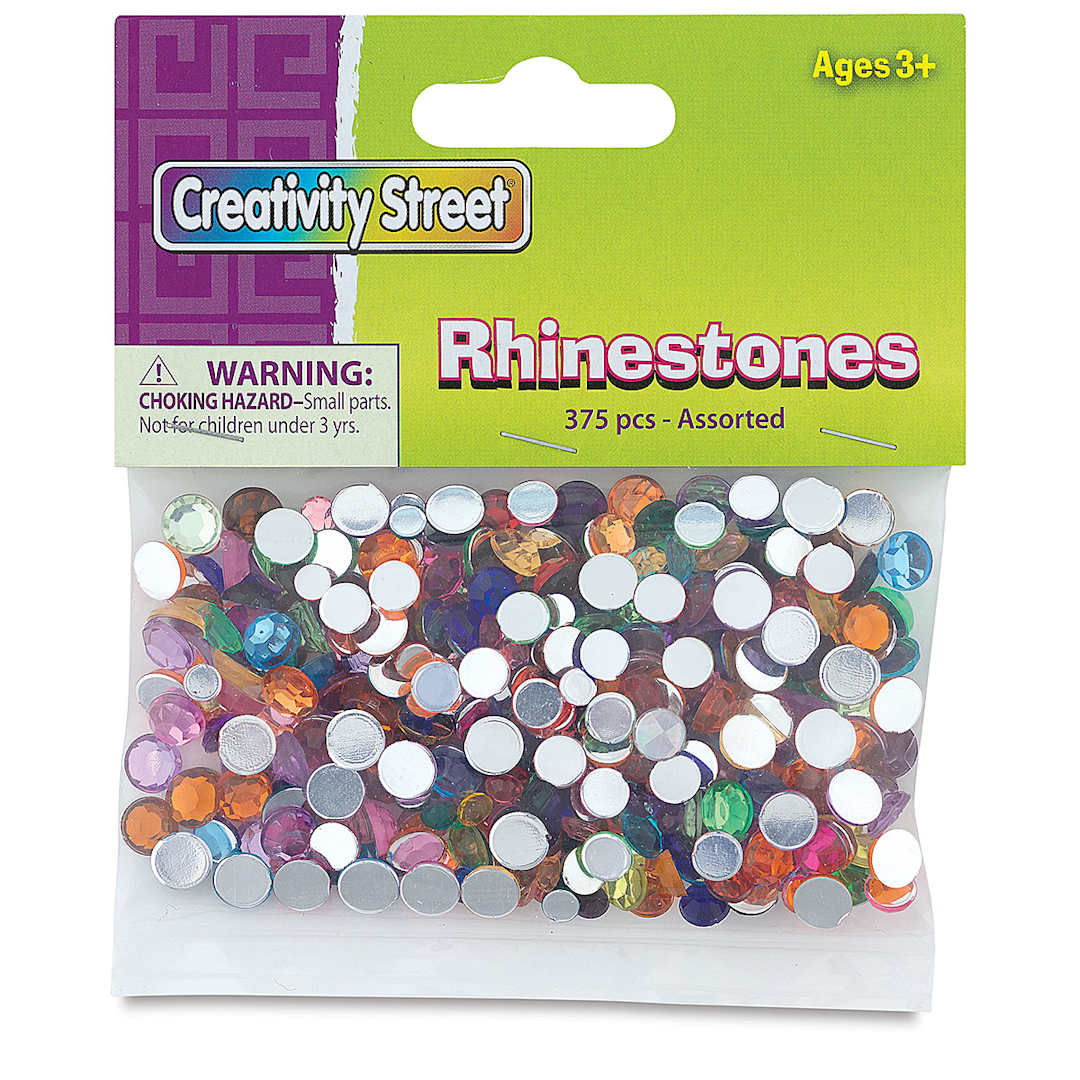 Open in modal - Creativity Street Rhinestones - Front view of bag package of 375 rhinestones
