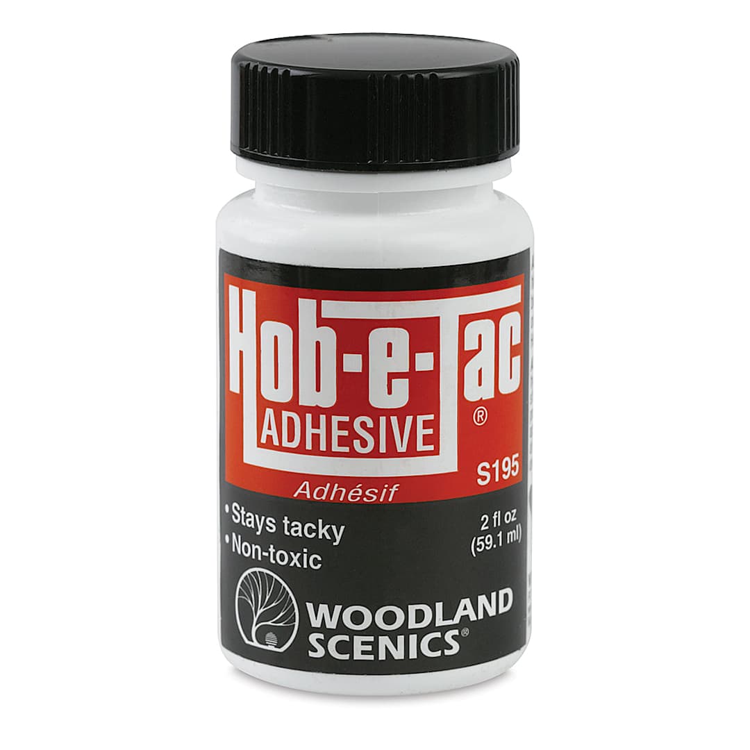 Open in modal - Front of 2 oz bottle of Hob-e-Tac Adhesive