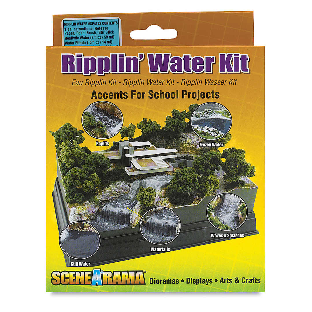 Open in modal - Woodland Scenics Model Scenery - Front of package of Ripplin' Water Kit