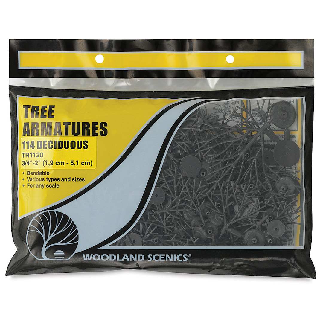 Open in modal - Woodland Scenics Model Scenery - Front view of package of 3/4"-2" Tree Armatures