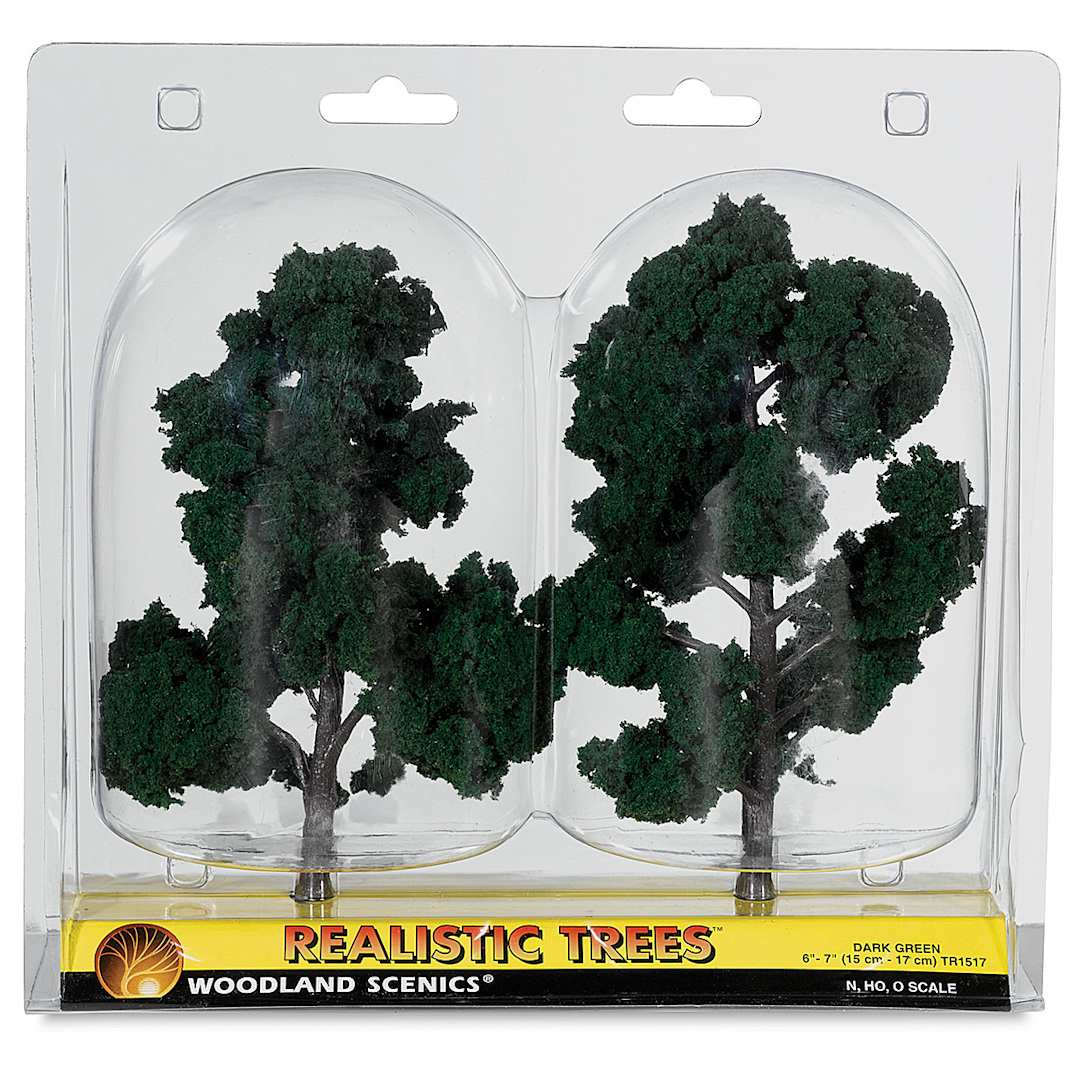 Open in modal - Woodland Scenics Model Scenery - Front view of 2 6"-7" Trees in package