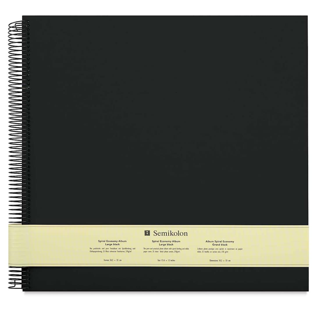Open in modal - Semikolon Black Page Photo Album - Large Economy, Black