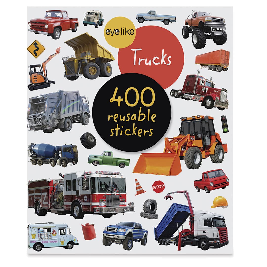 Open in modal - Eyelike Trucks Reusable Stickers, Book Cover