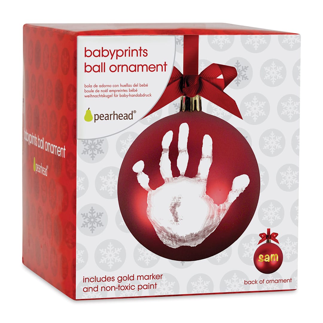 Open in modal - Pearhead Babyprints Ball Ornament