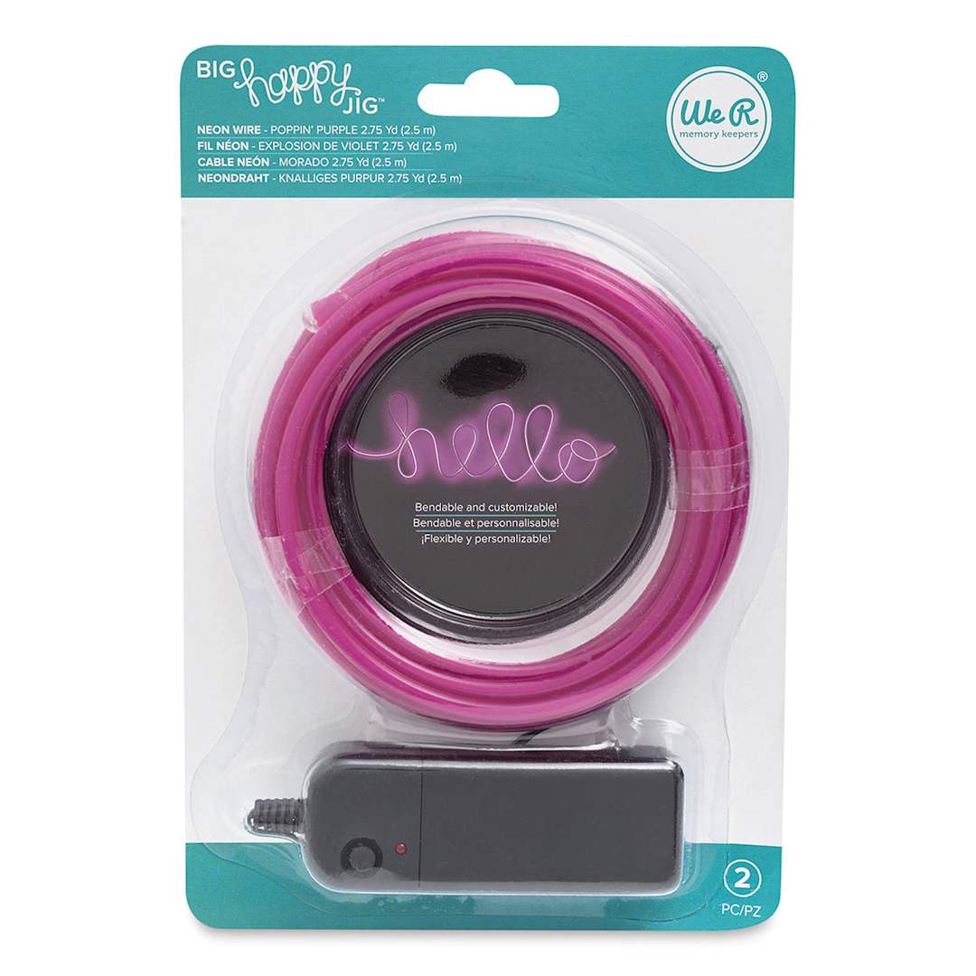 Open in modal - We R Memory Keepers Neon Wire - Front of Poppin Purple blister package