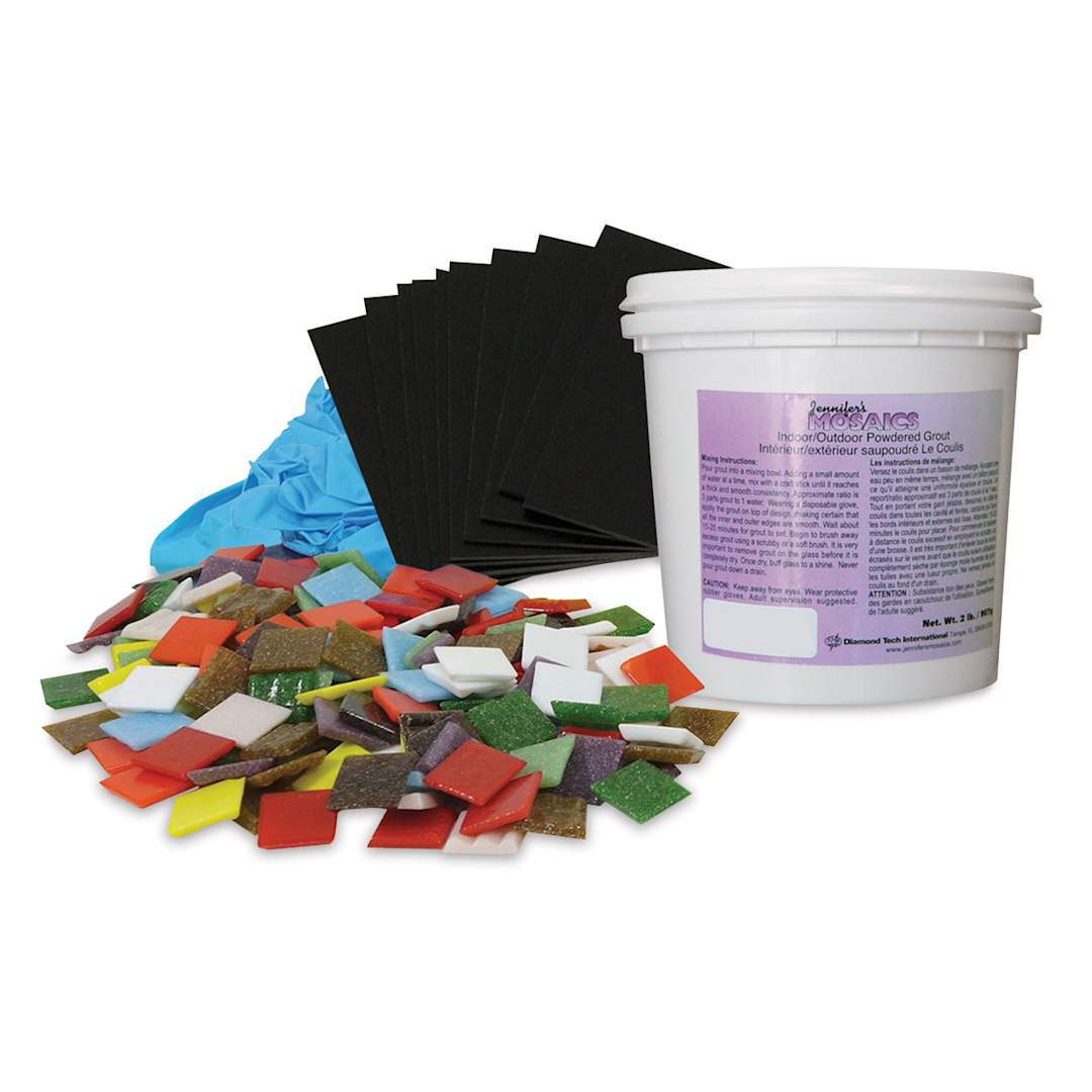 Open in modal - Jennifer's Mosaics Peel-N-Stick Mosaic Coaster Kit