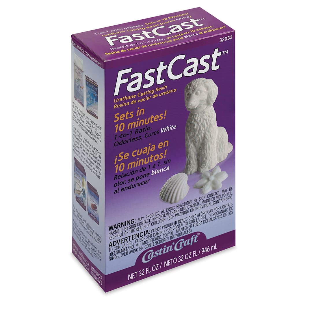 Open in modal - Castin'Craft FastCast Urethane Casting Resin - Angled view of 32 oz package
