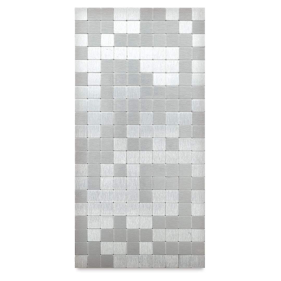 Open in modal - Metal Tile Half Sheets - 15 mm Square Stainless Steel Tile on half sheet