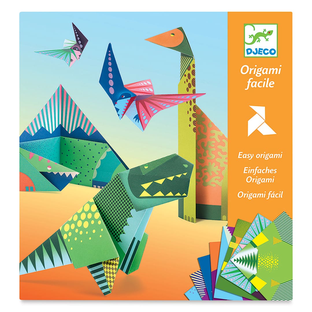 Open in modal - Djeco Origami Kit - Front of Dinosaurs package