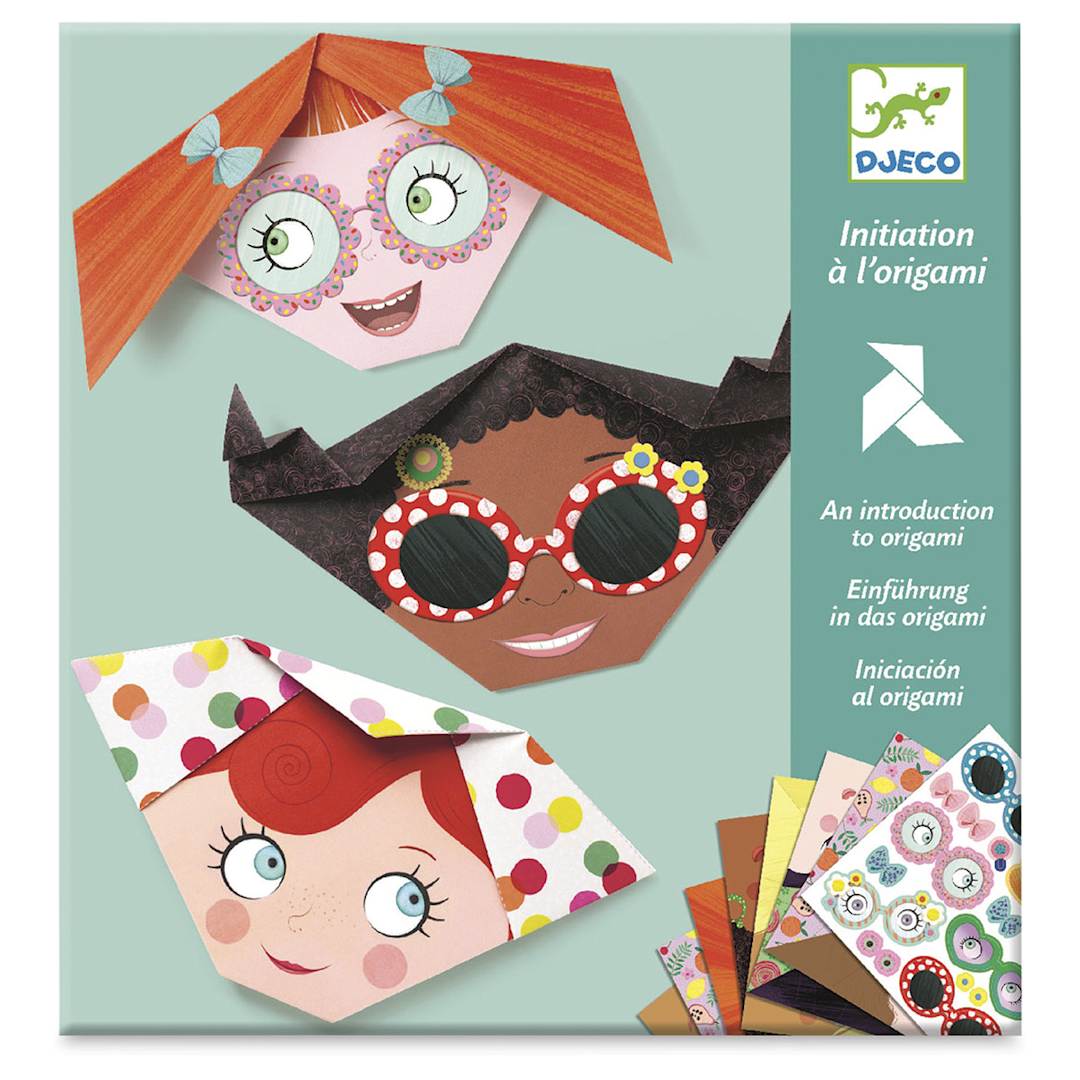 Open in modal - Djeco Origami Kit - Pretty Faces (Front of packaging)