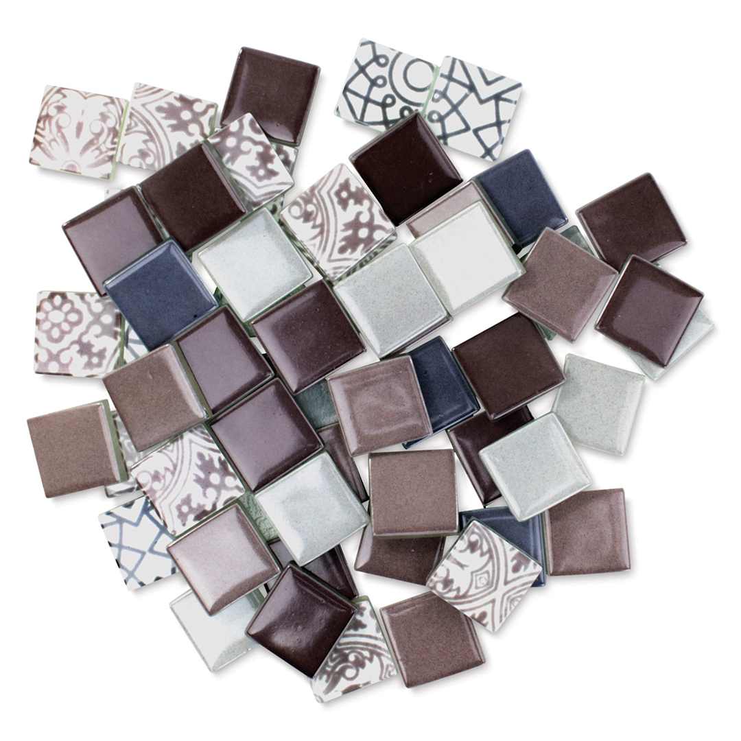 Open in modal - Mosaic Mercantile Patchwork Tiles - Heather Purple/Grey, 1 lb