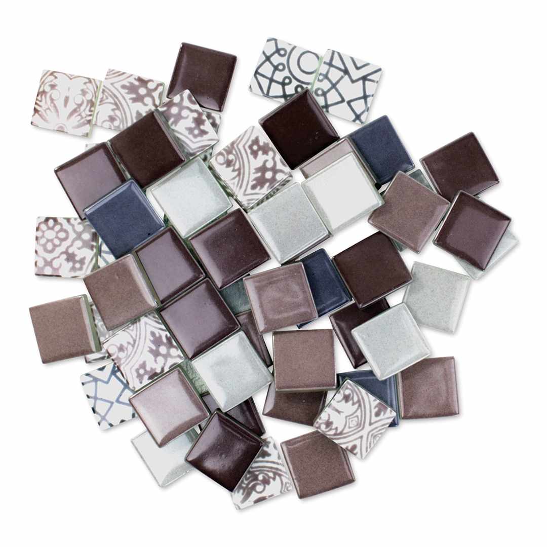 Open in modal - Mosaic Mercantile Patchwork Tiles - Heather Purple/Grey, 3 lb