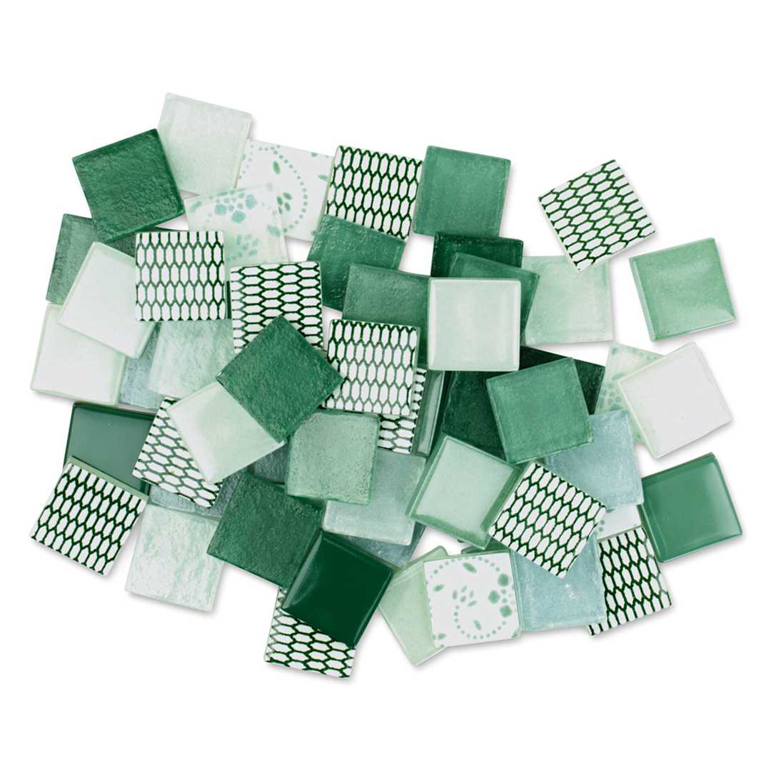 Open in modal - Mosaic Mercantile Patchwork Tiles - Grass/Mint Green, 1 lb