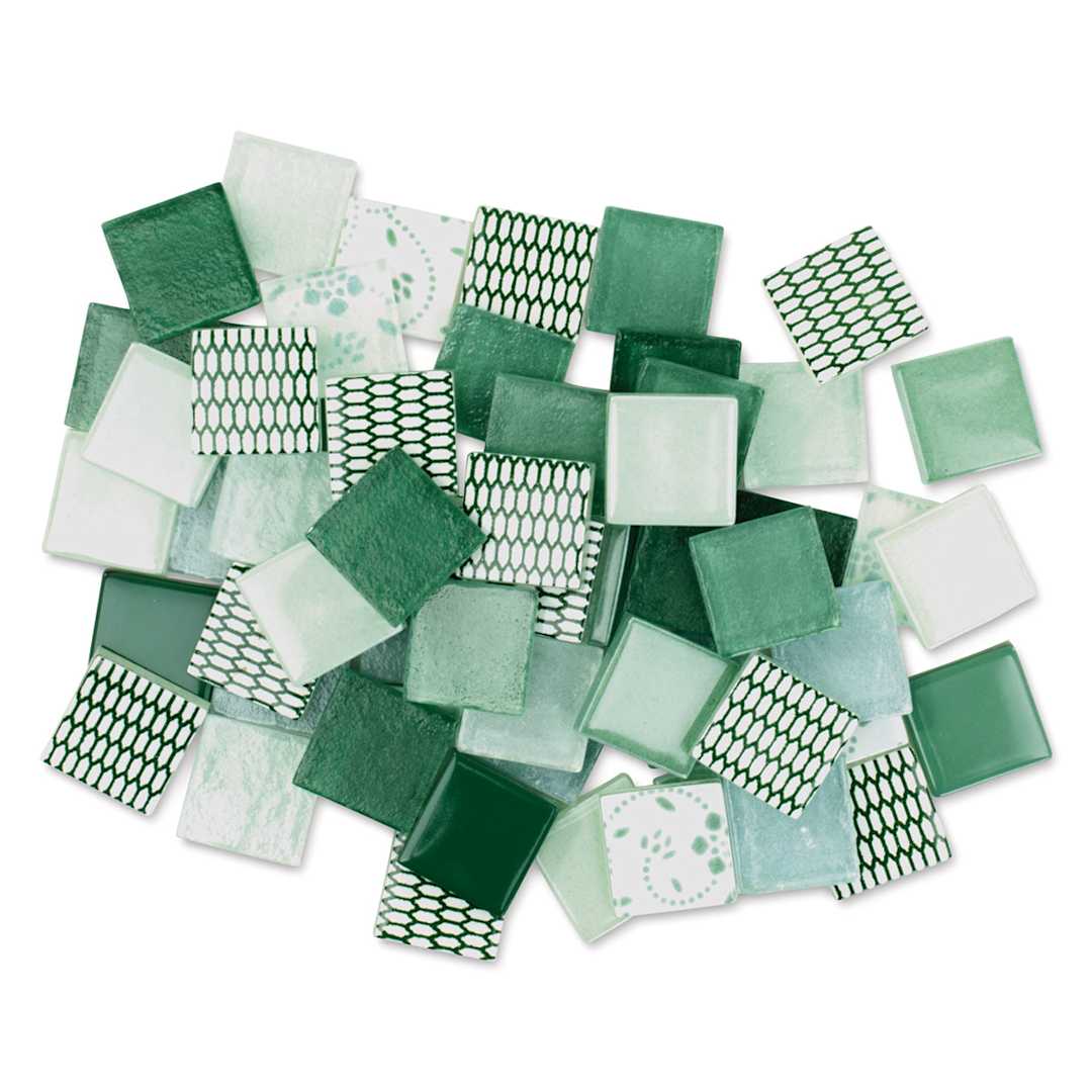 Open in modal - Mosaic Mercantile Patchwork Tiles - Grass/Mint Green, 6 oz