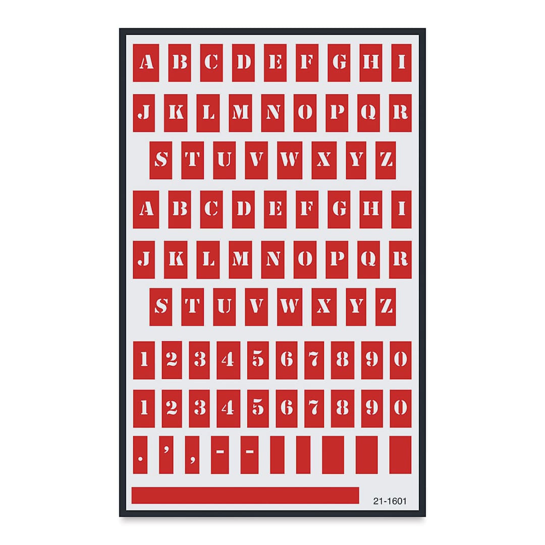 Open in modal - Armour Over ‘N’ Over Glass Etching Stencil - Small Letters