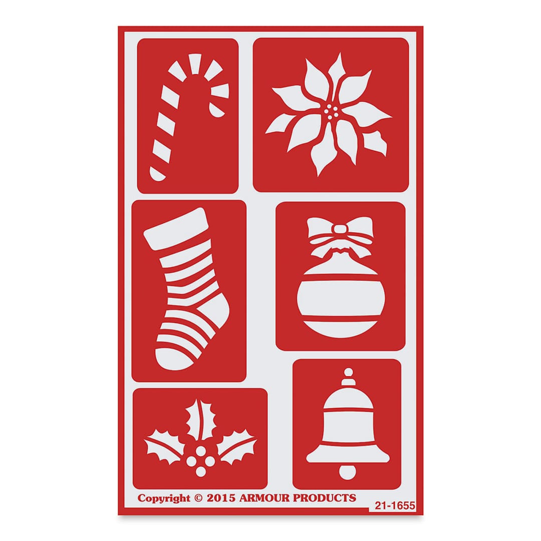 Open in modal - Armour Over ‘N’ Over Glass Etching Stencil - Christmas