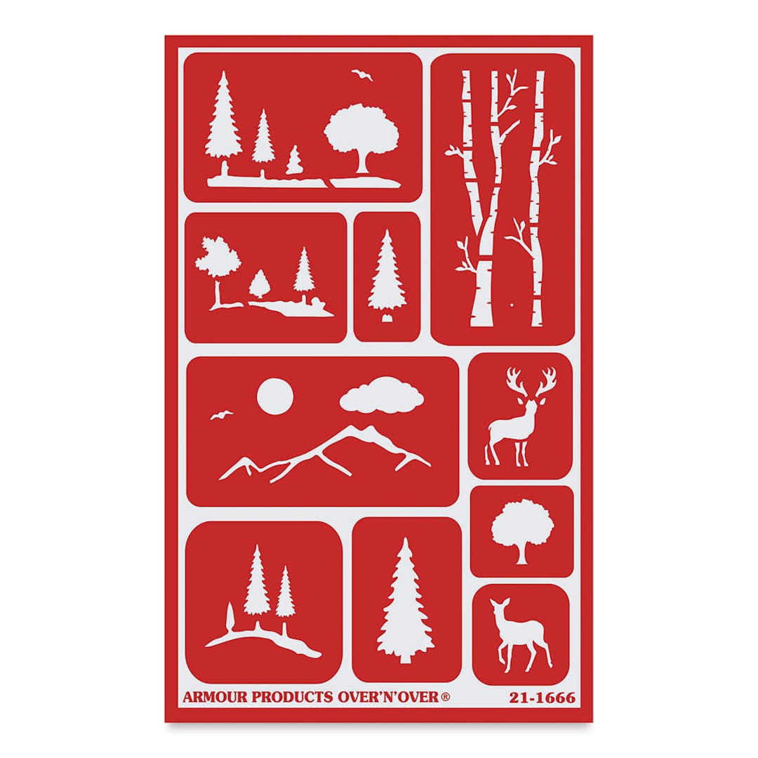 Open in modal - Armour Over ‘N’ Over Glass Etching Stencil - Landscapes