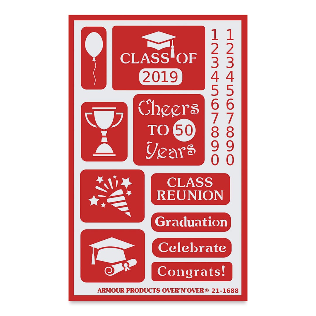 Open in modal - Armour Over ‘N’ Over Glass Etching Stencil - Cheers