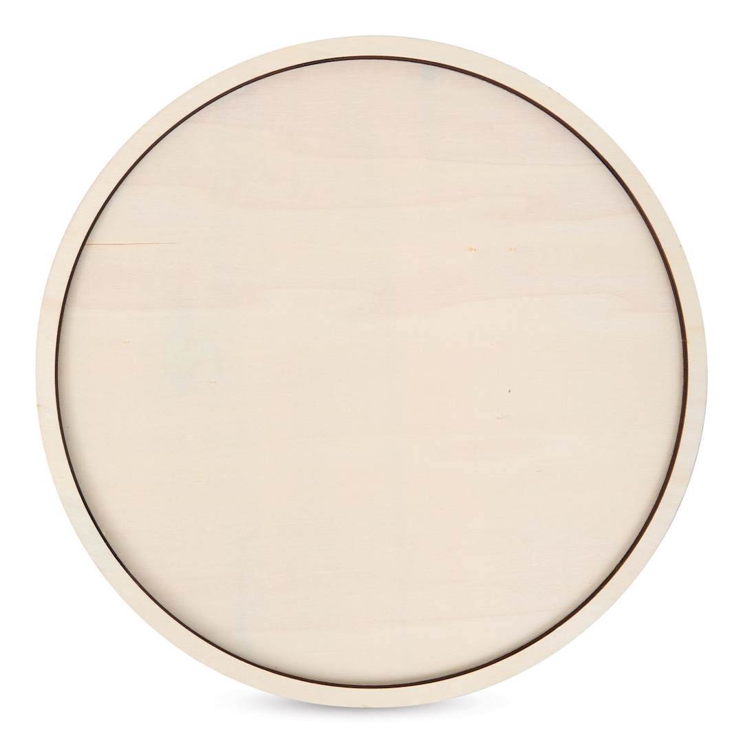 Open in modal - Plaid Mod Podge Resin Molds - Plywood Tray Round, 12", out of packaging