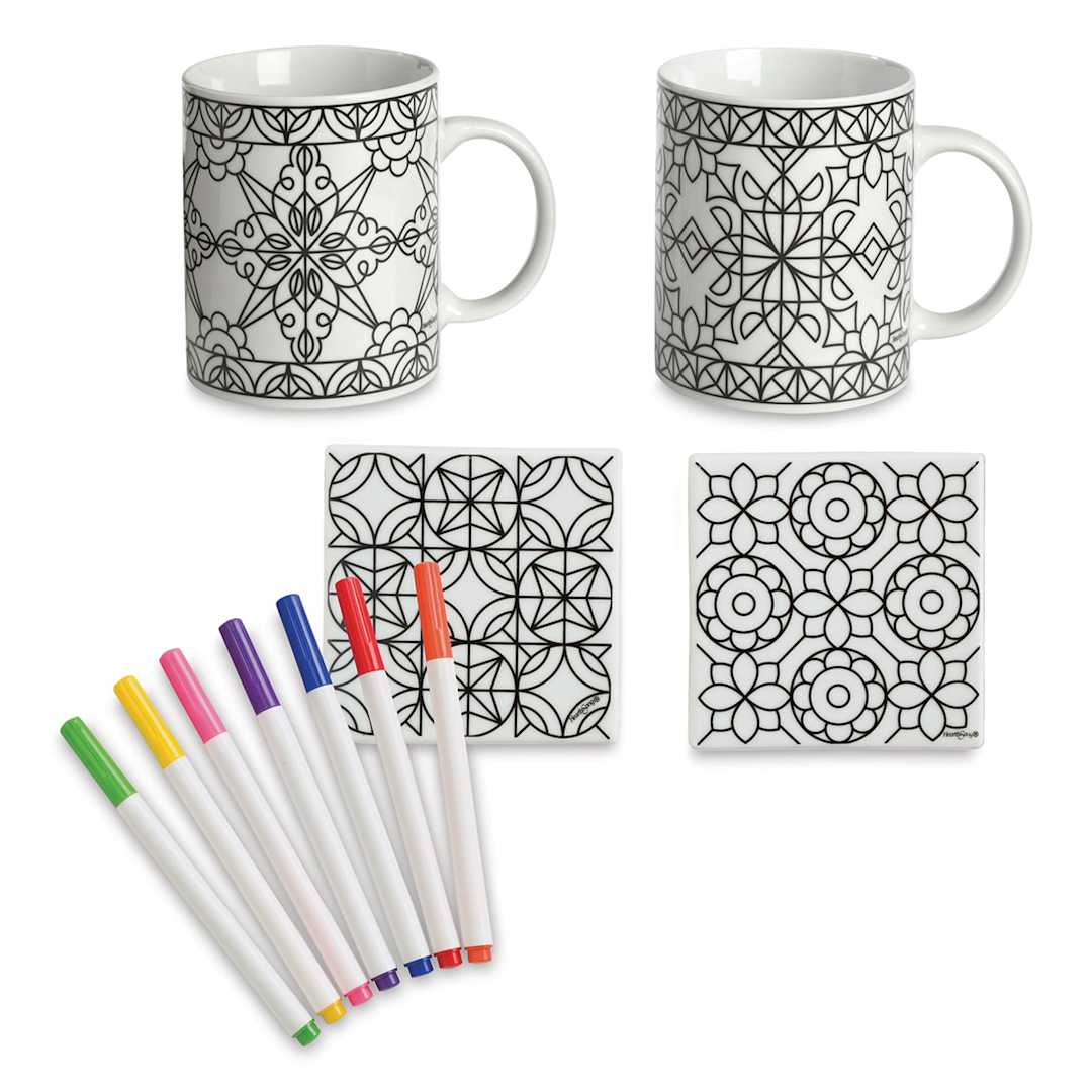 Open in modal - Hearthsong Color Mugs and Coasters Set