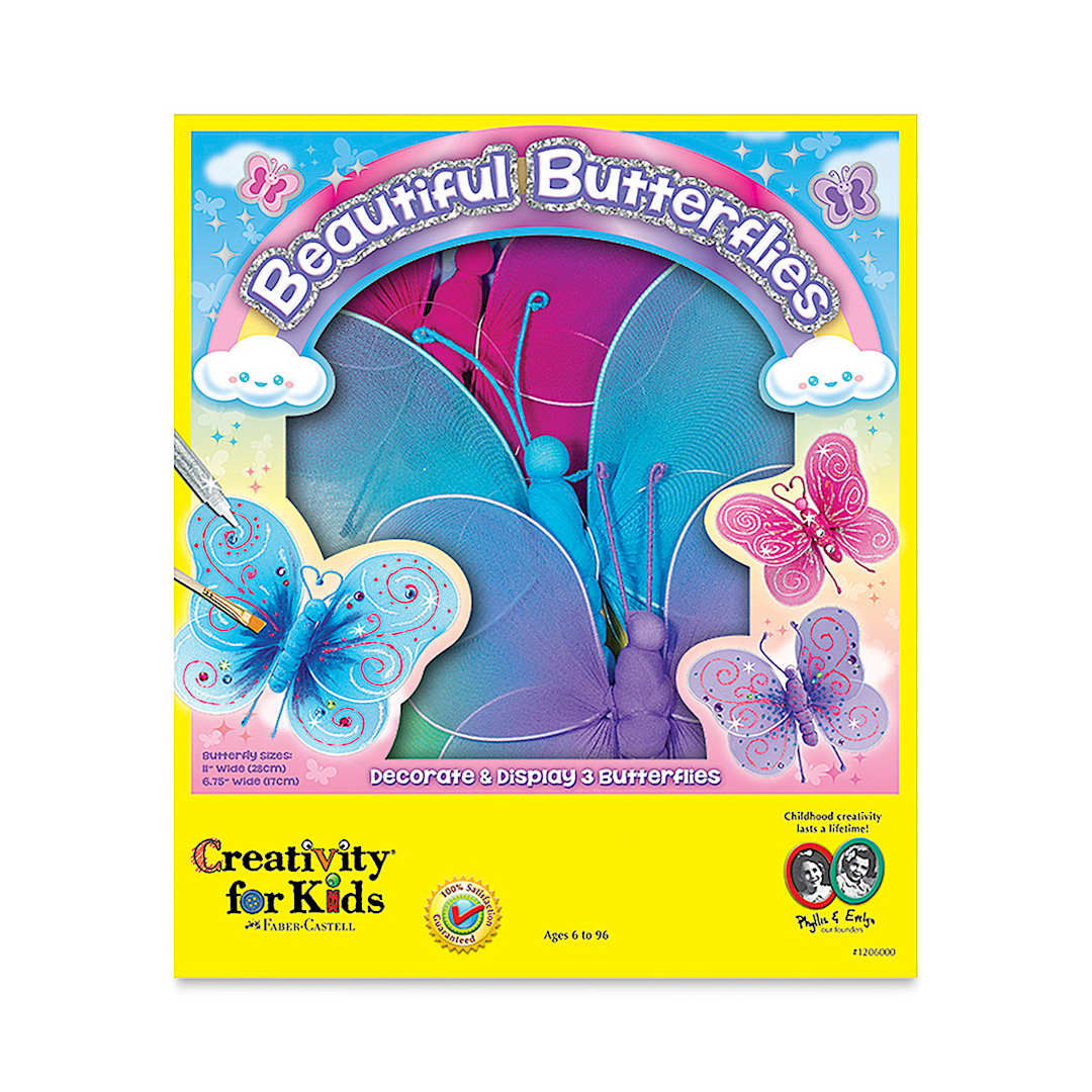 Open in modal - Creativity for Kids Beautiful Butterflies Kit - Front of package