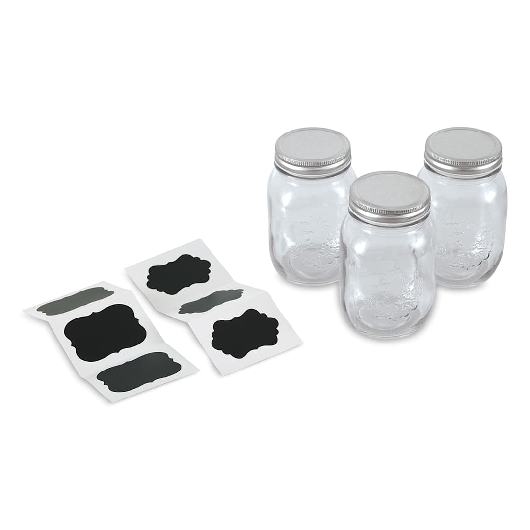 Open in modal - Darice Glass Jar Set