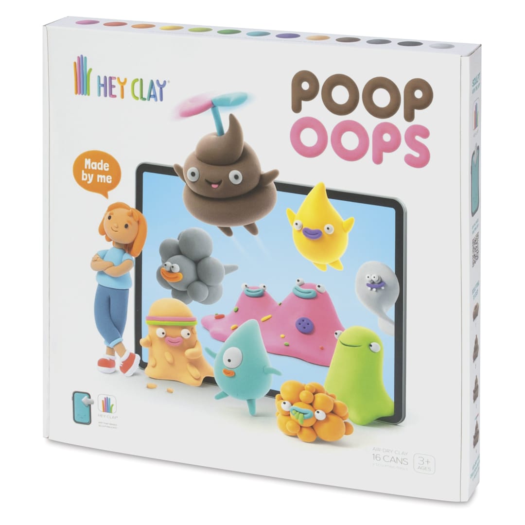 Open in modal - Fat Brain Toys Hey Clay Kit - Poop Oops - front of packaging