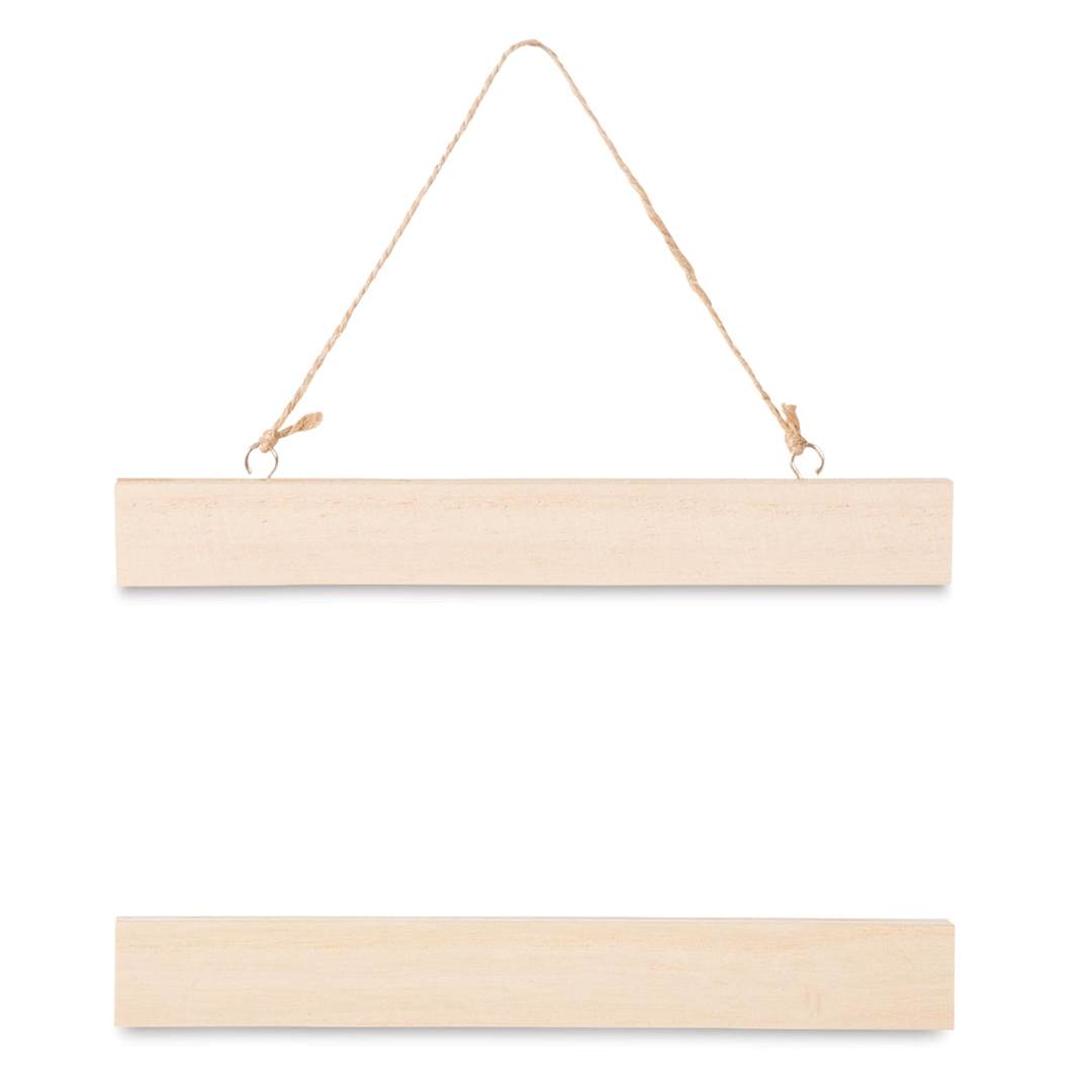 Open in modal - Unfinished Wood Wall Art Hanger