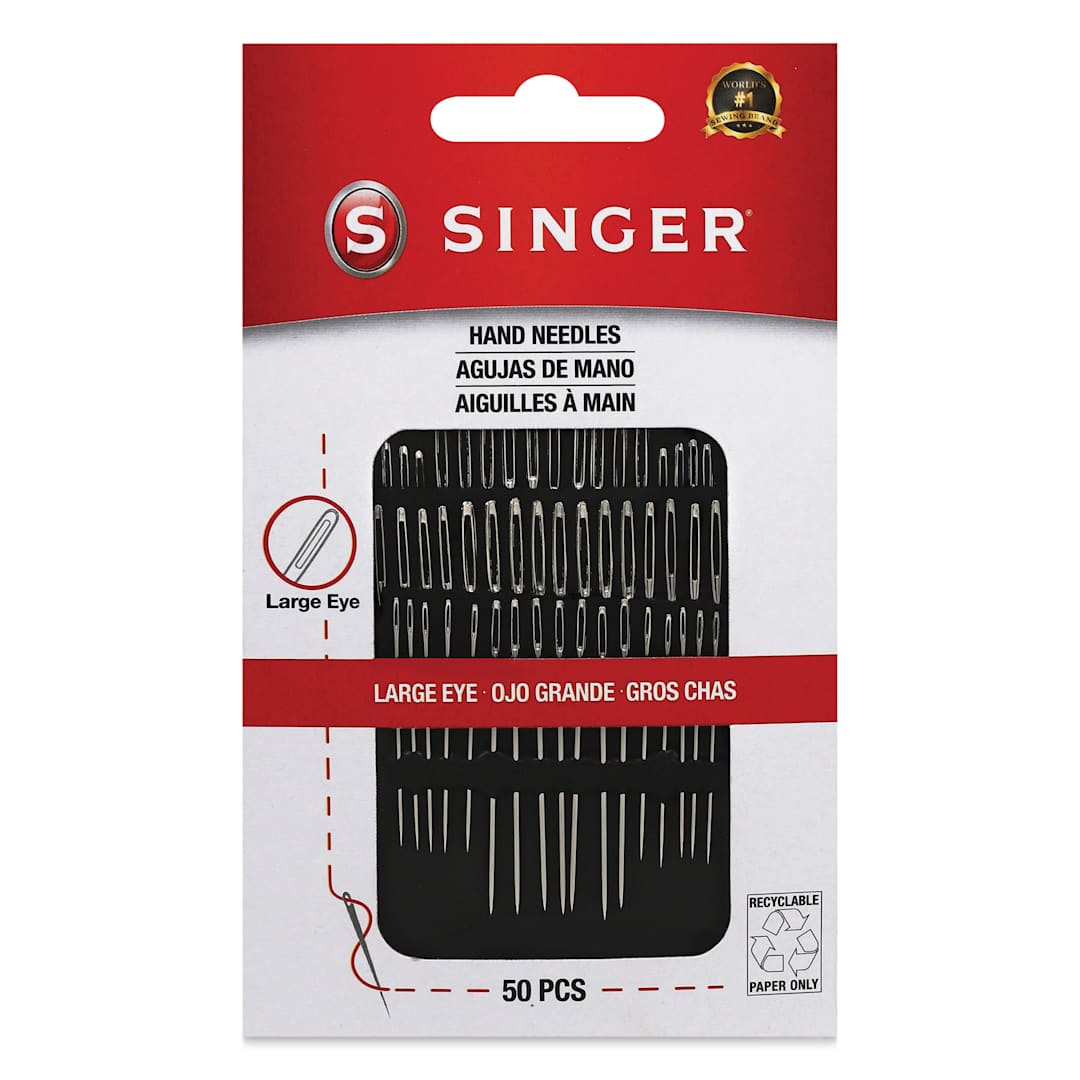 Open in modal - Singer Large Eye Hand Needle Assortment - Set of 50 - front of packaging
