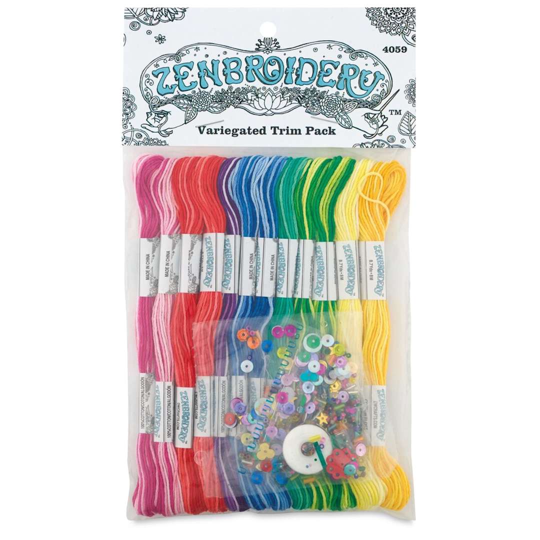 Open in modal - Design Works Zenbroidery Floss Trim Pack - Variegated, Pkg of 12
