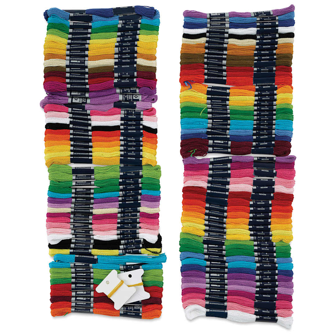 Open in modal - Janlynn Embroidery Floss Pack - Craft Thread, Pkg of 105, outside of the packaging