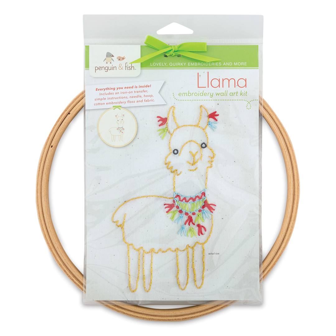 Open in modal - Embroidery Wall Art Kits - Llama Kit shown