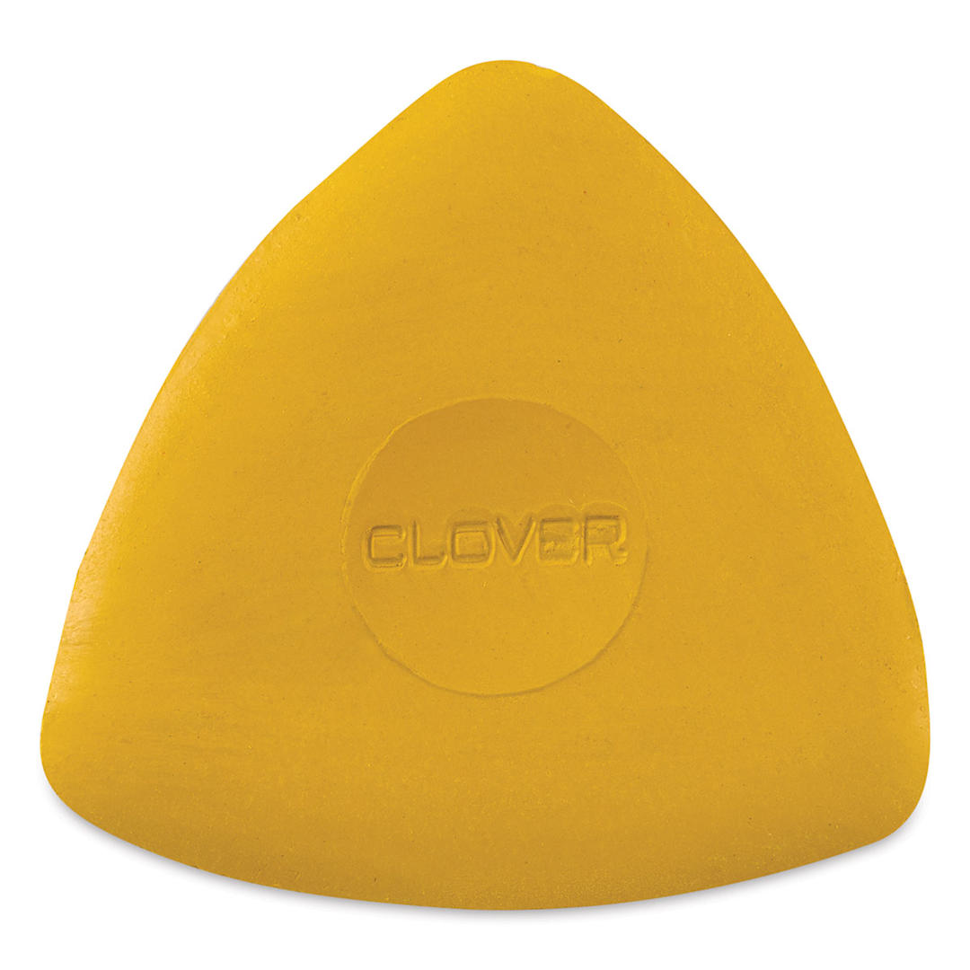Open in modal - Clover Triangle Tailor's Chalk - Top view of triangular Yellow Chalk
