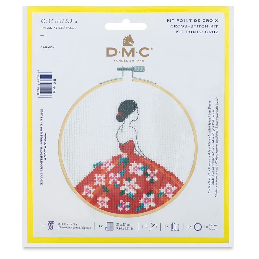 Open in modal - DMC Stitch Kit - Front view of Carmen design package