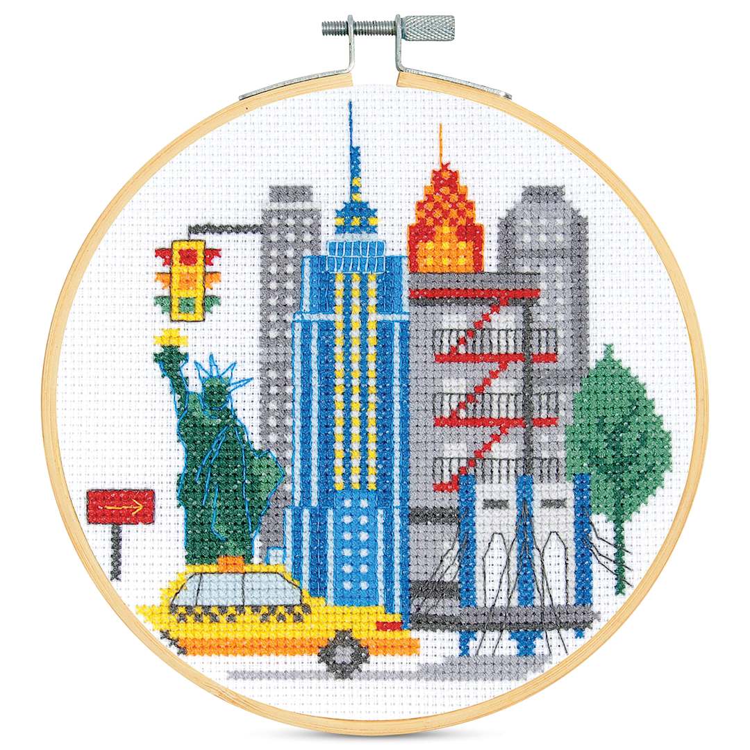Open in modal - DMC Stitch Kit - New York finished