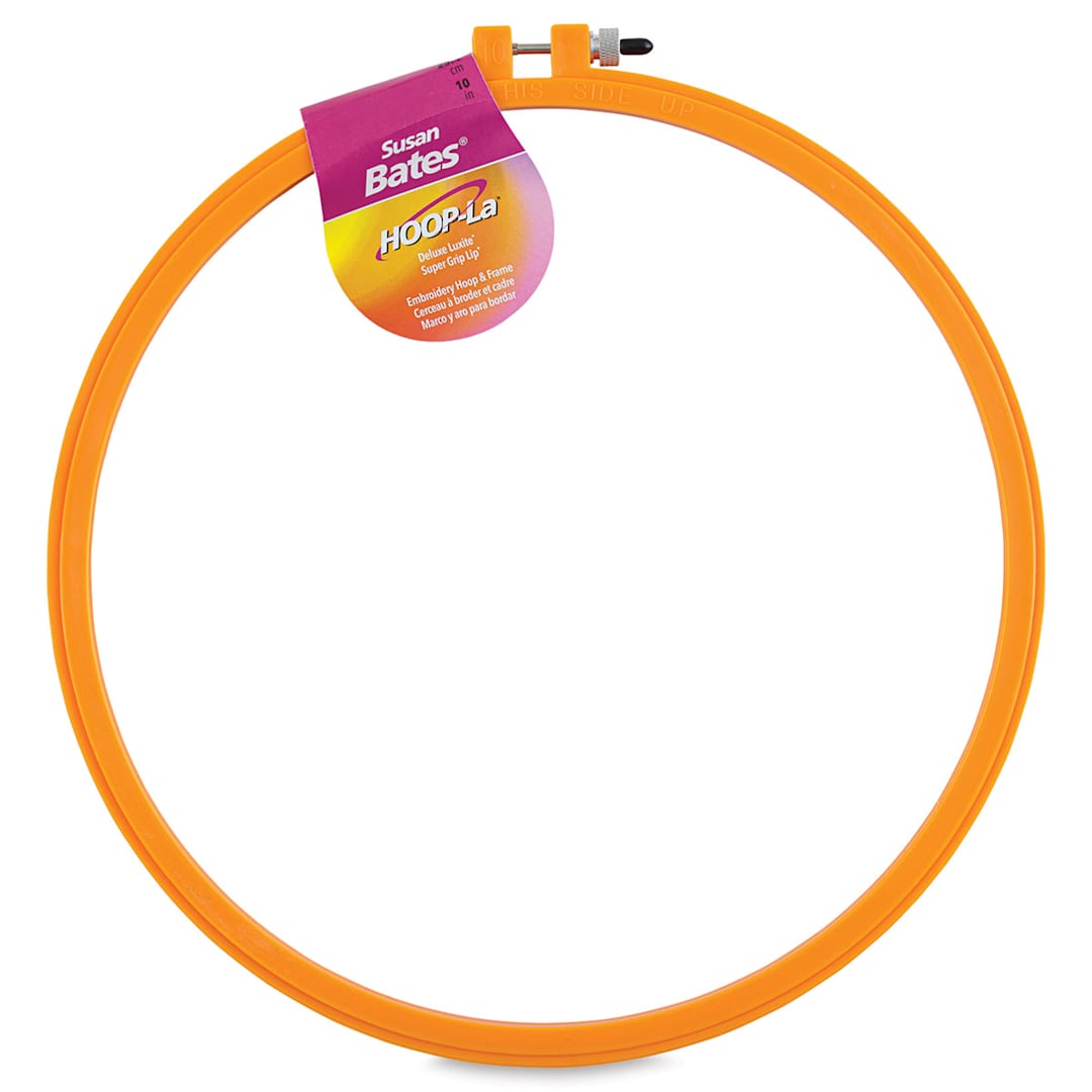 Open in modal - Susan Bates Hoop-La Embroidery Hoop - 10" (Shown in orange.)