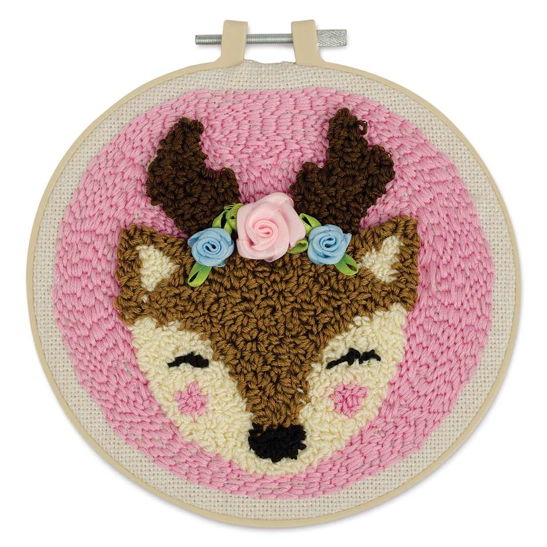 Open in modal - Needle Creations Needle Punch Kit - Deer, finished project