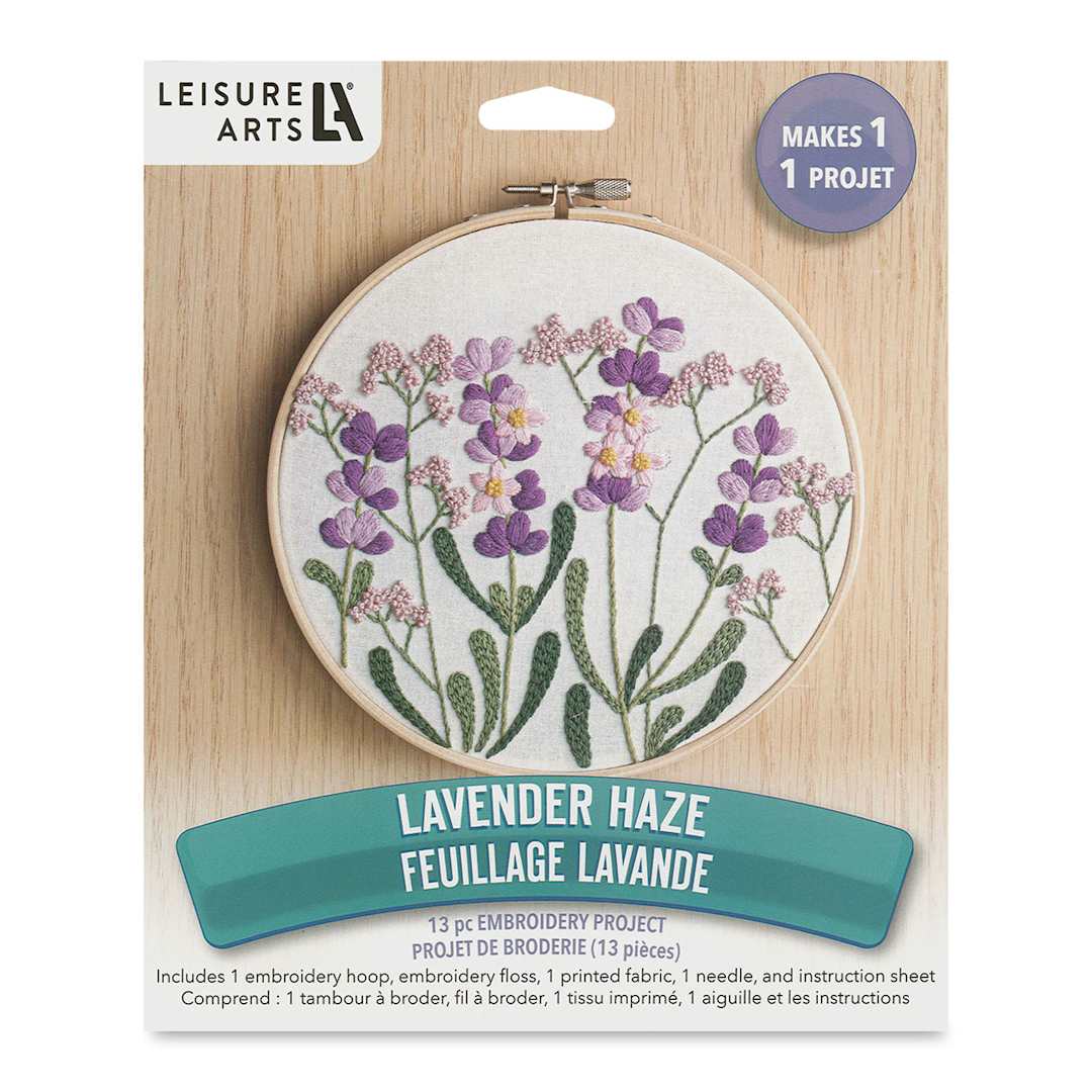 Open in modal - Leisure Arts Embroidery Kit - Lavender Haze, front of the packaging