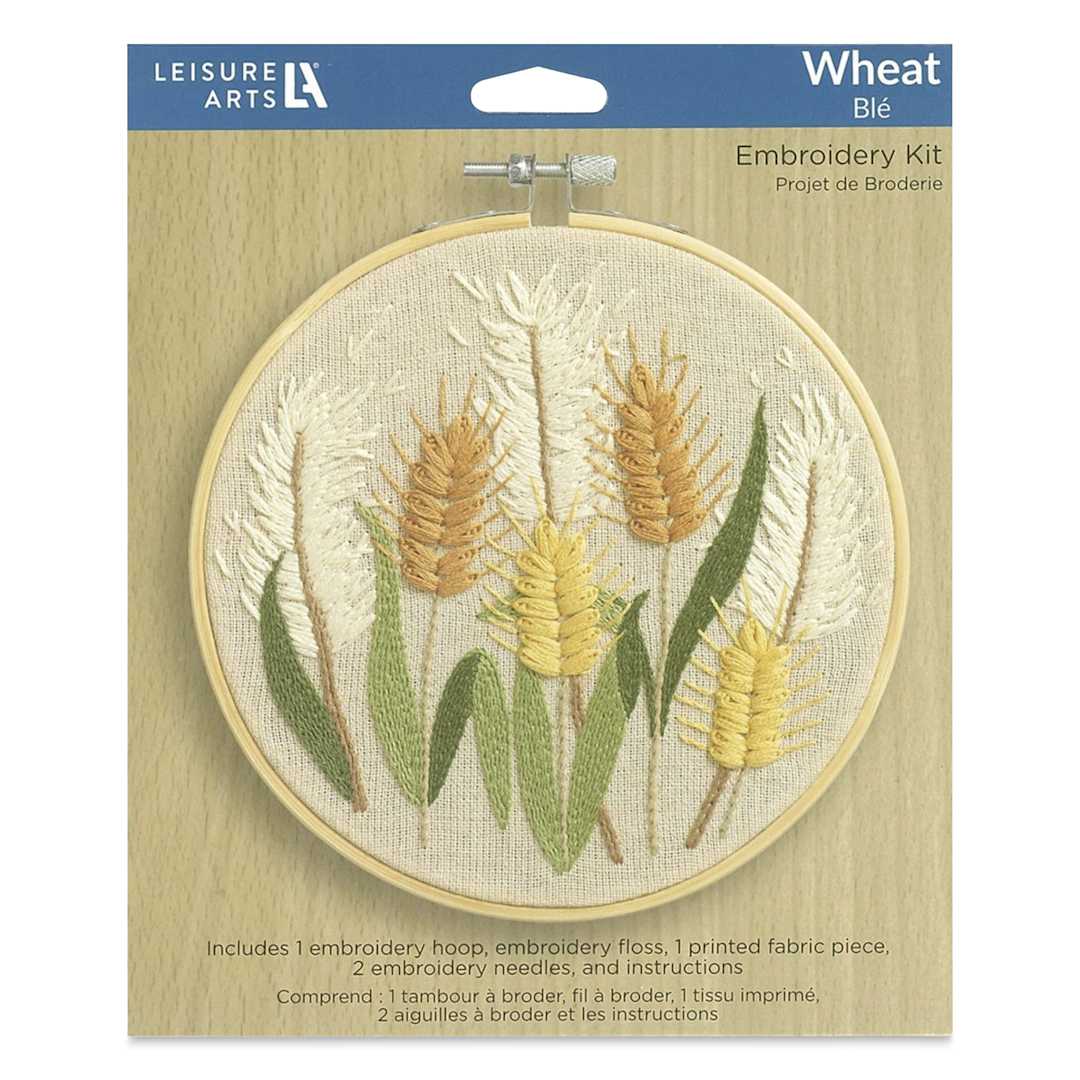 Open in modal - Leisure Arts Embroidery Kit - Wheat, 6" - front of packaging