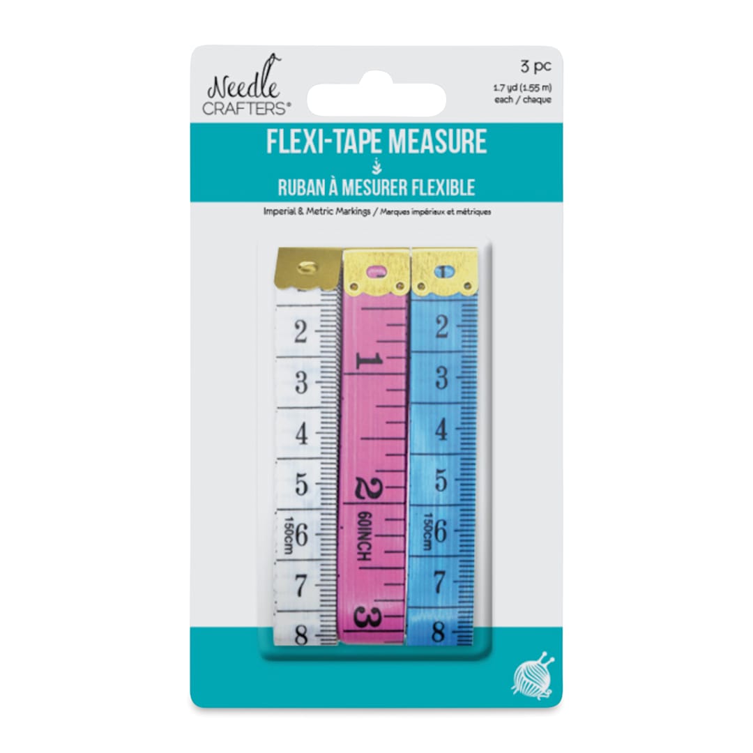 Open in modal - Needle Crafters Flexi-Tape Measures - Set of 3, 1.7 yards (In packaging)