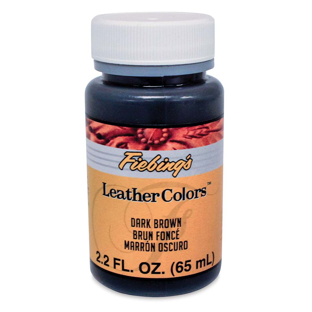 Open in modal - Fiebing's LeatherColors Leather Dye - Front of bottle of Dark Brown Dye