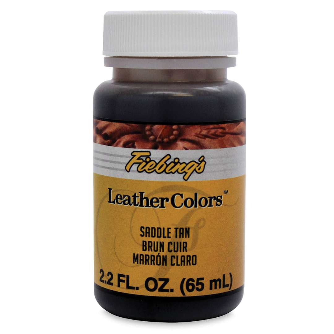 Open in modal - Fiebing's LeatherColors Leather Dye - Front of bottle of Saddle Tan Dye
