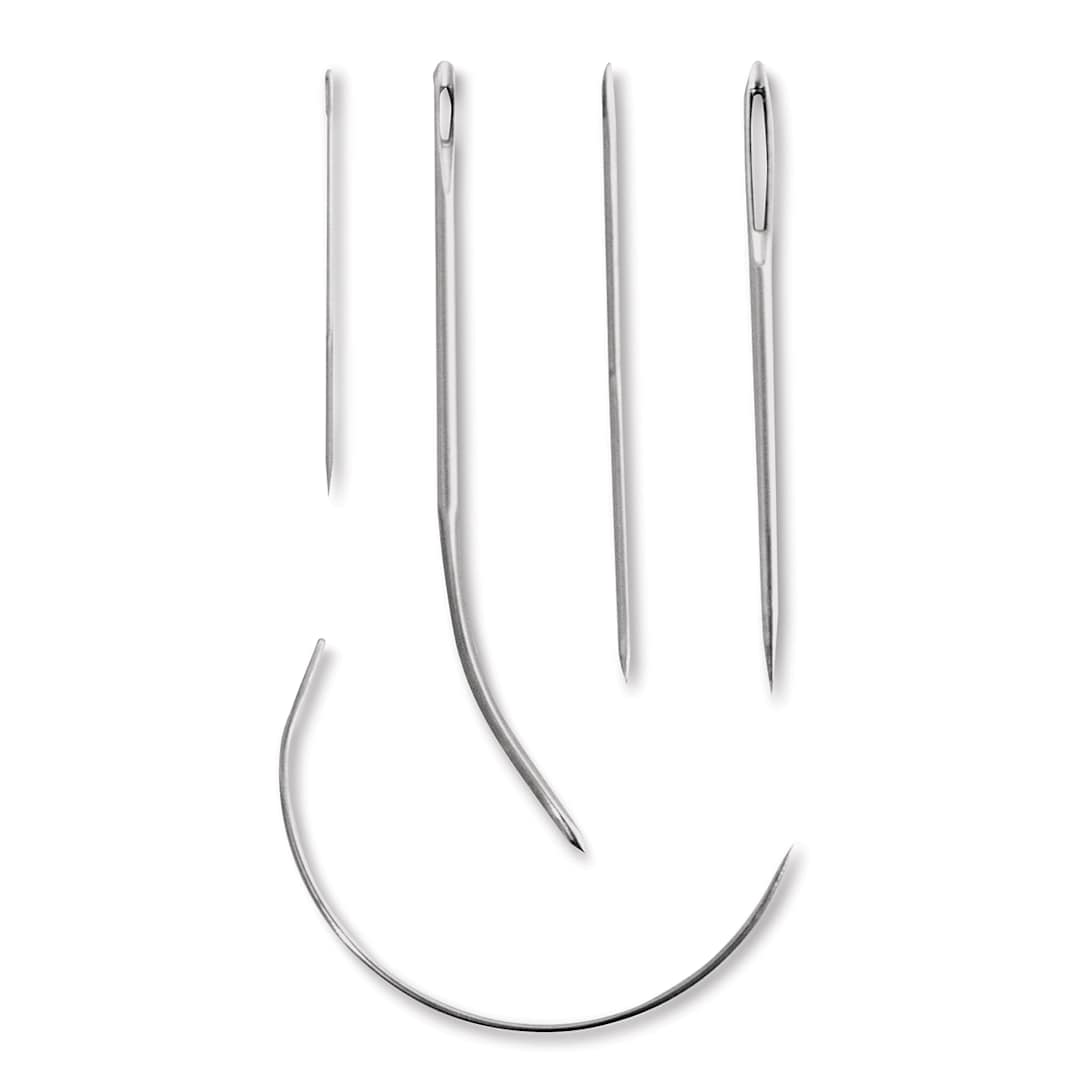 Open in modal - Realeather Repair Needle Pack - 5 Needles from pack shown
