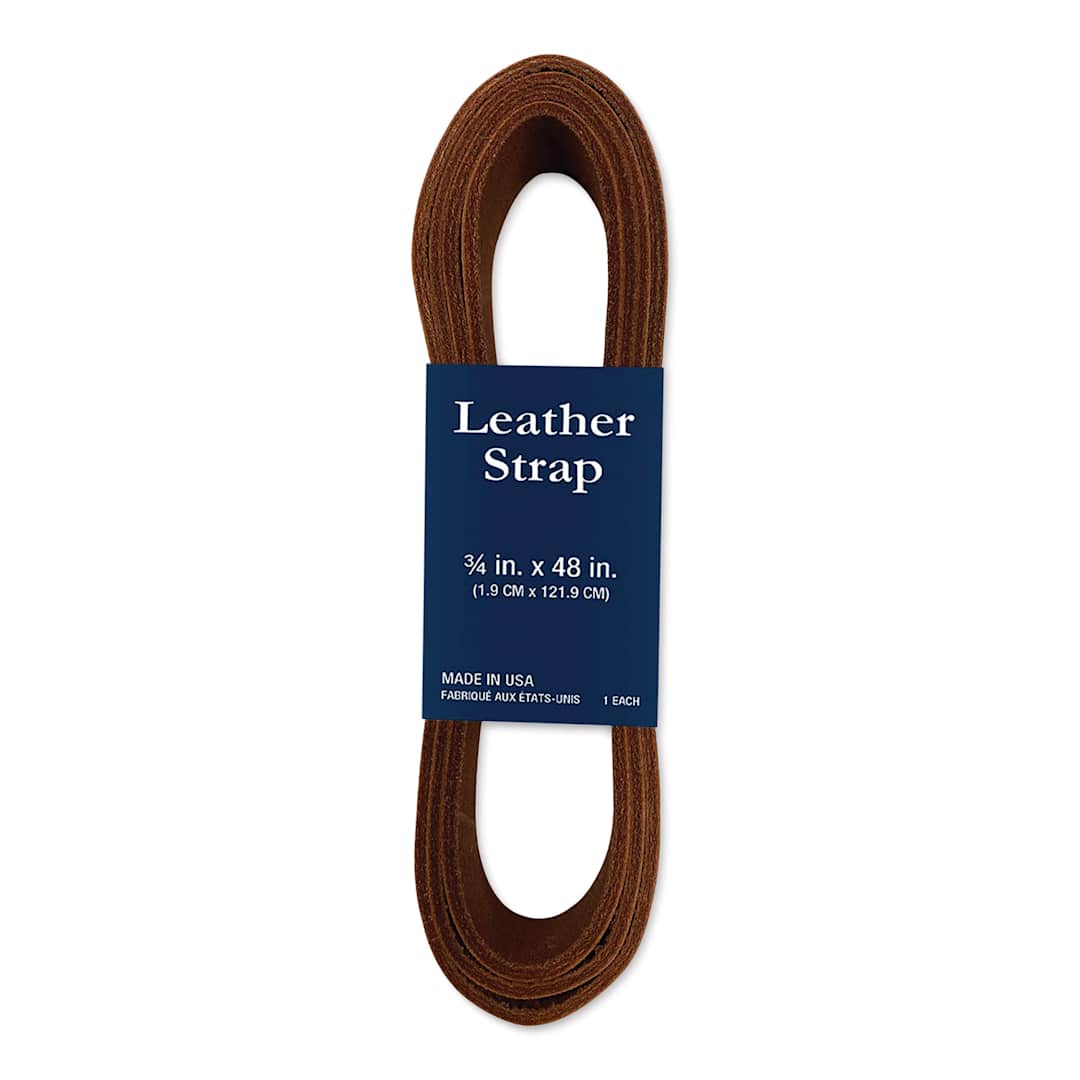 Open in modal - Realeather Leather Strip - Dark Acorn, 3/4" x 48", in packaging