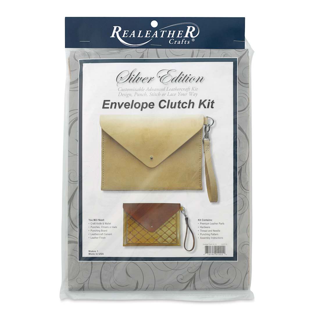 Open in modal - Realeather Leather Envelope Clutch Kit, front of the packaging