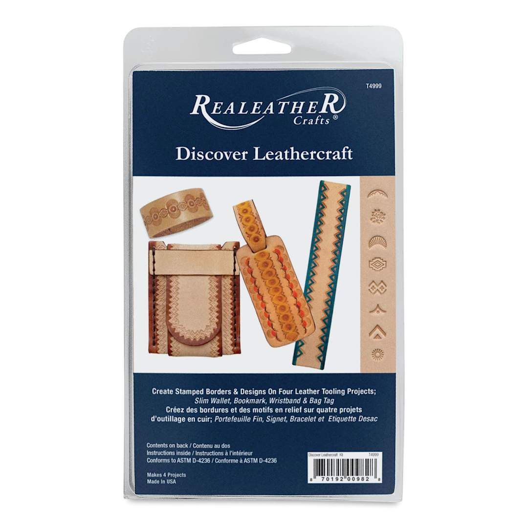 Open in modal - Realeather Discover Leathercraft Kit, front of packaging