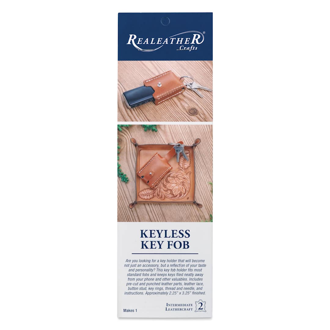 Open in modal - Realeather Keyless Key Fob - Kit of 11 pieces, front of the packaging